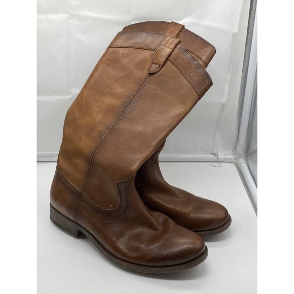 Frye Shoes Frye Womens Pull On Leather Boots Brown 40 6 12 B Riding Ranch Western Poshmark